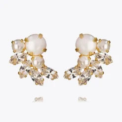 Electra Earrings Pearl Crystal