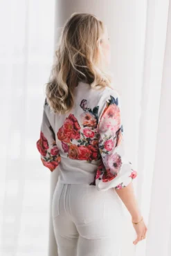 Elena Blouse Fiori Blanc