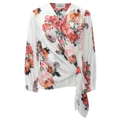 Elena Blouse Fiori Blanc