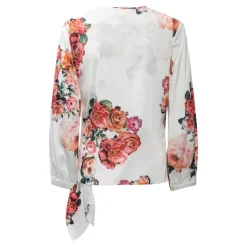 Elena Blouse Fiori Blanc
