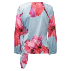 Elena Blouse Fuchsia Maxi Flower