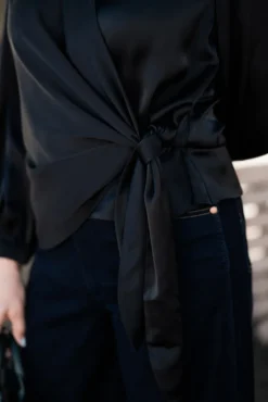 Elena Blouse Semi Rich Black