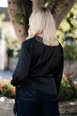 Elena Blouse Semi Rich Black