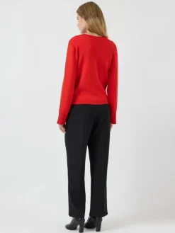 Elena LS Knit Cardigan Fiery Red
