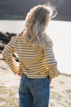 Elena Polo Light Yellow Stripe