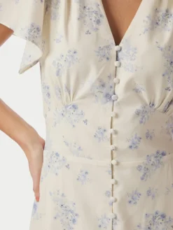 Eleni Delicate Flower Dress Creme