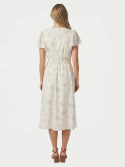 Eleni Delicate Flower Dress Creme