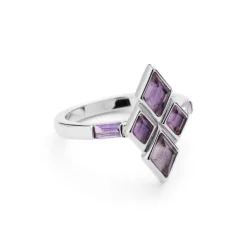 Eleven Signature Ring Silver Amethyst