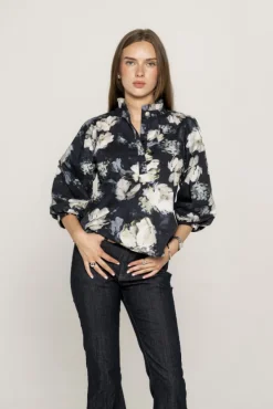 Ella Blouse Blue Garden