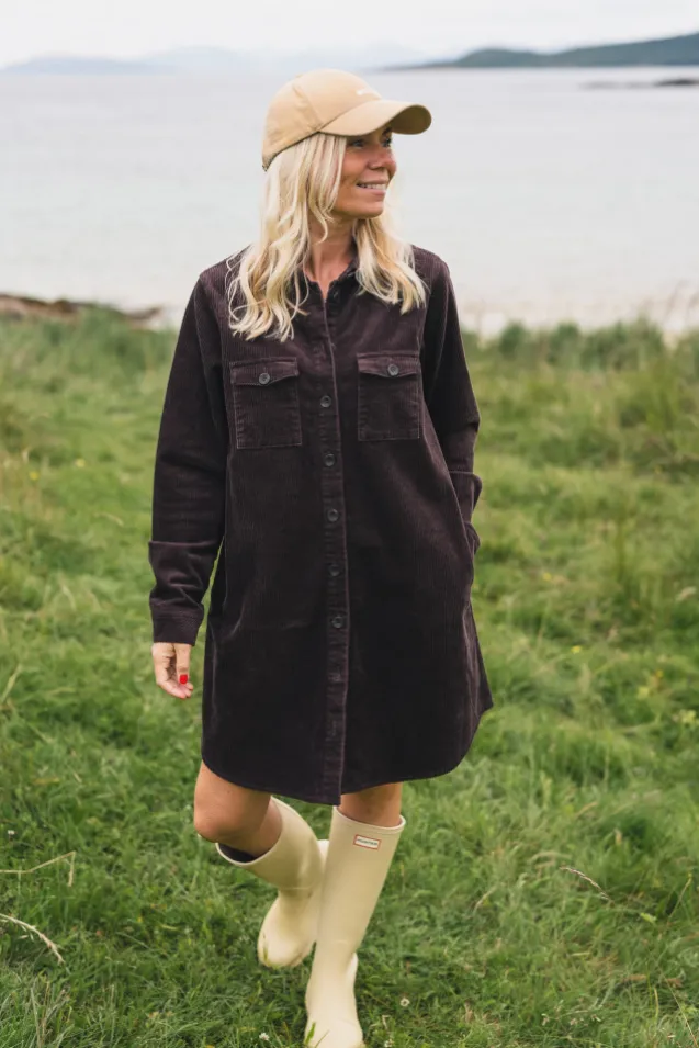Ella Short Shirt Dress Black Coffee