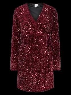 Elle LS Wrap Dress Port Royale