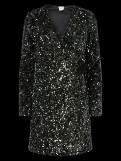 Elle LS Wrap Dress Rosin