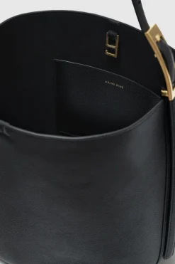 Elly Bucket Bag Grained Leather Black