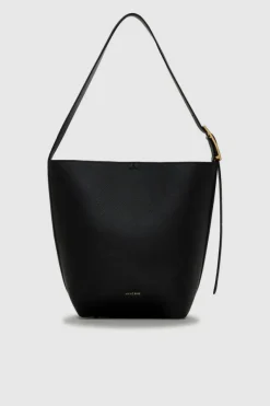 Elly Bucket Bag Grained Leather Black