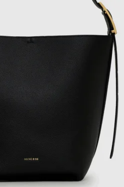 Elly Bucket Bag Grained Leather Black