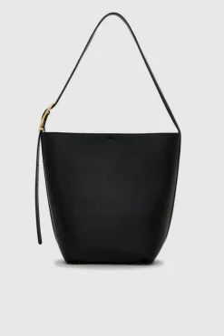 Elly Bucket Bag Grained Leather Black