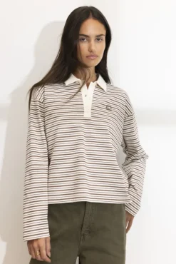 Elmer Polo Shirt Brown Stripe