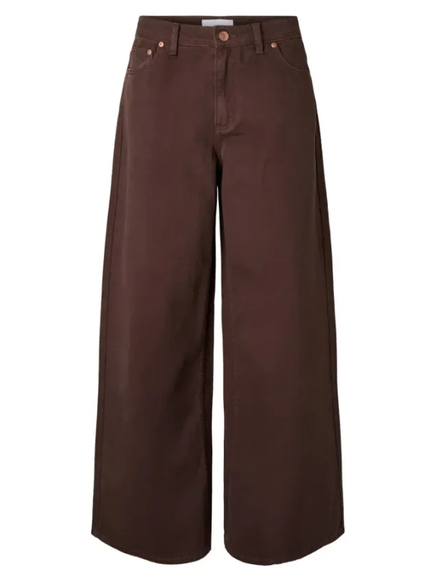 Elsie MW Wide Jeans Coffee Bean