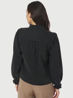 Emmeline Denim Blouse Black