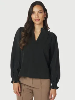 Emmeline Denim Blouse Black
