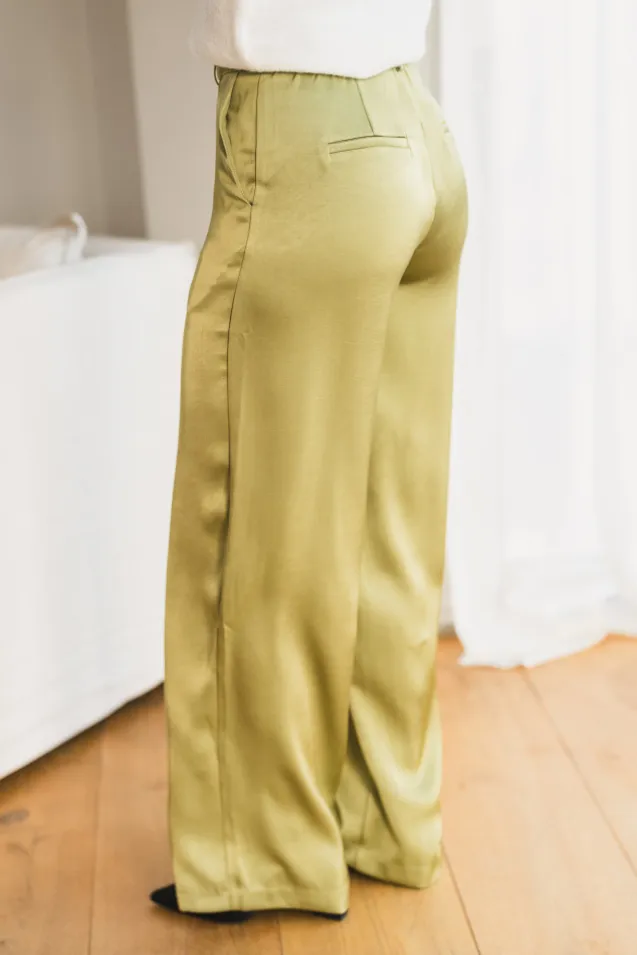 Emmett Heavy Sateen Pants Sage Green