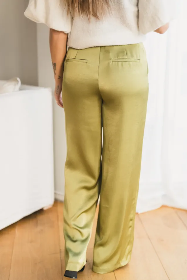 Emmett Heavy Sateen Pants Sage Green