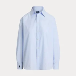 End On End Oversize Fit Cotton Shirt Light Blue