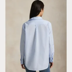 End On End Oversize Fit Cotton Shirt Light Blue