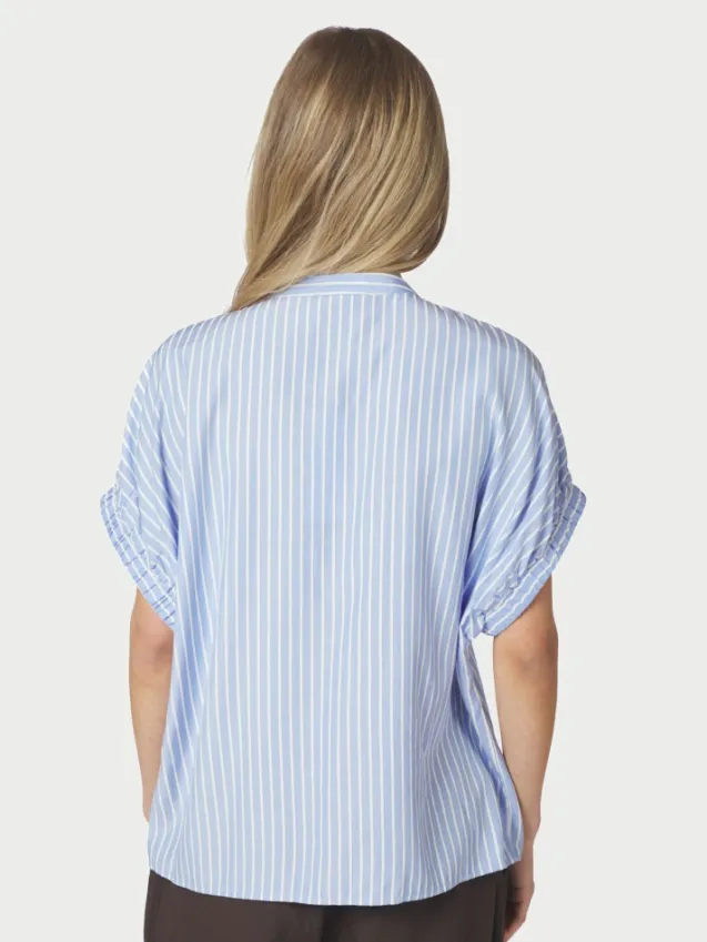 Englana Stripe Blouse Light Blue