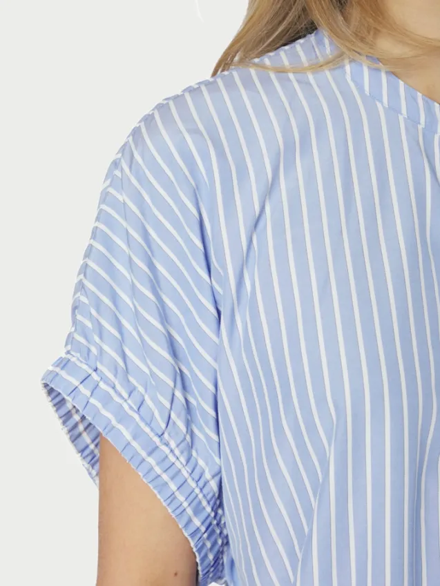 Englana Stripe Blouse Light Blue