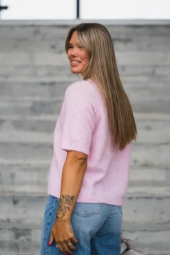 Enya SS Knit Pullover Pink Lady