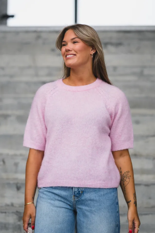 Enya SS Knit Pullover Pink Lady