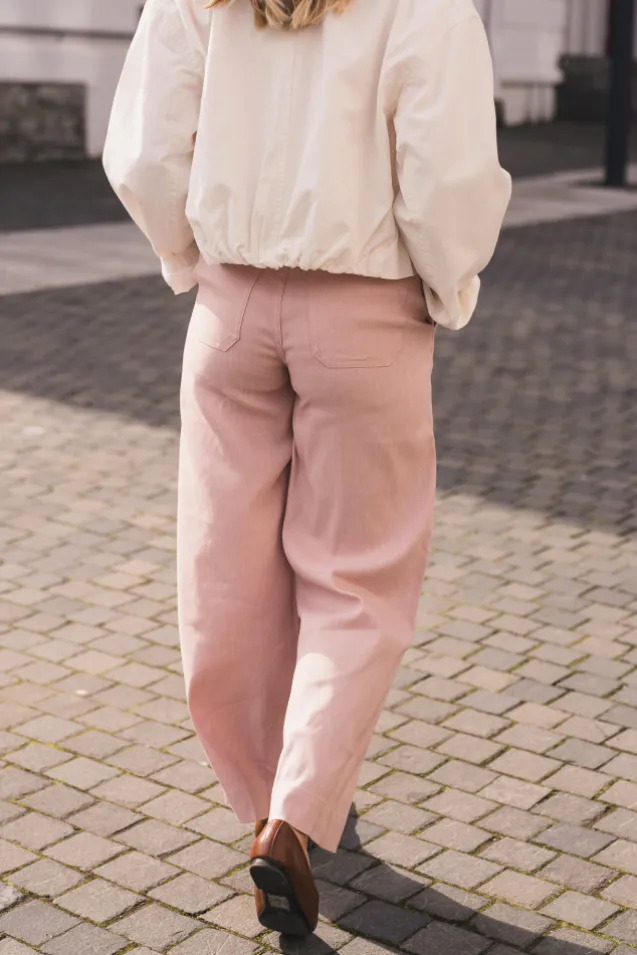 Erica 769 Strawberry Cream Linen Ankle
