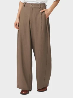 Essiall Pinstripe Pants Taupe