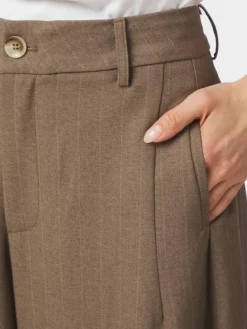 Essiall Pinstripe Pants Taupe