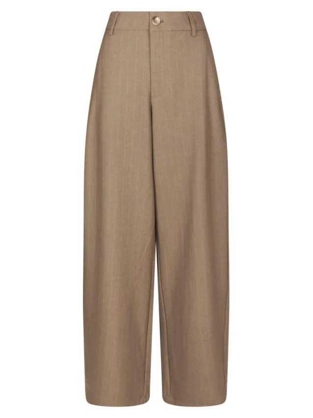 Essiall Pinstripe Pants Taupe