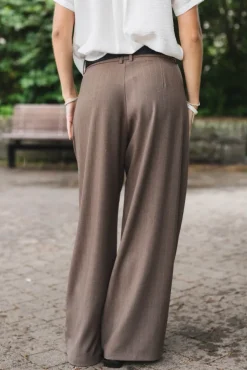 Essiall Pinstripe Pants Taupe