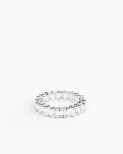 Eternity Emerald Ring Silver
