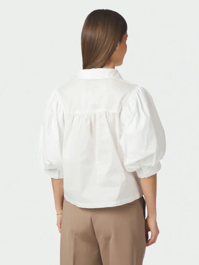 Etta Poplin Shirt White