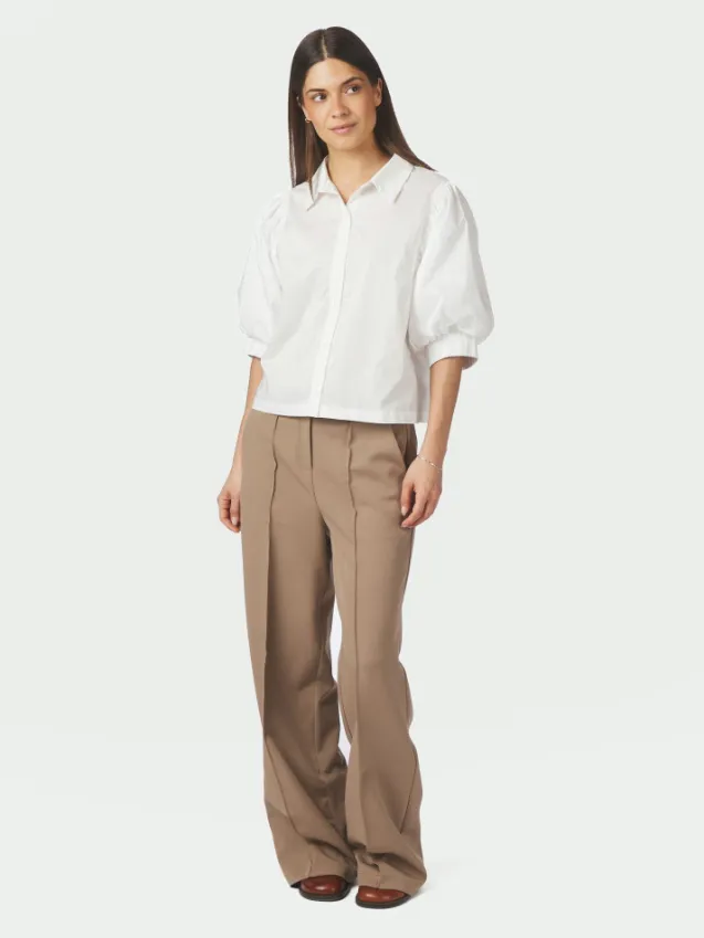 Etta Poplin Shirt White