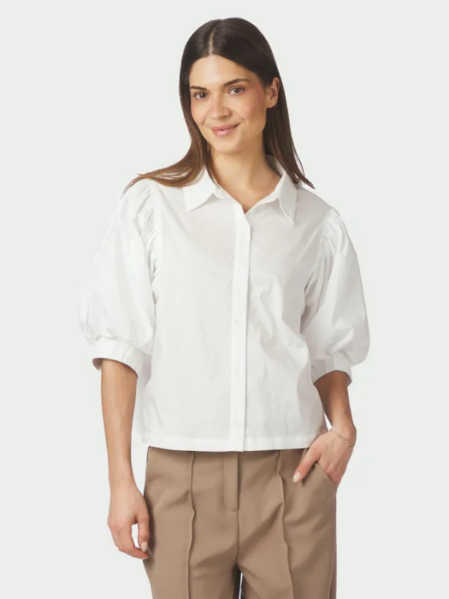 Etta Poplin Shirt White