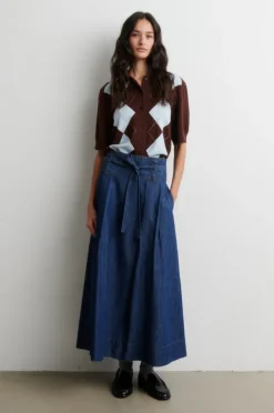 Evana Denim Skirt Blue Denim