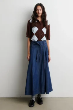 Evana Denim Skirt Blue Denim