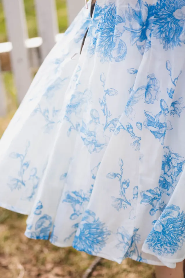 Evangelia HW Skirt M Blue Flower