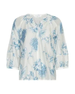 Evangelia 3/4 Top M Blue Flower