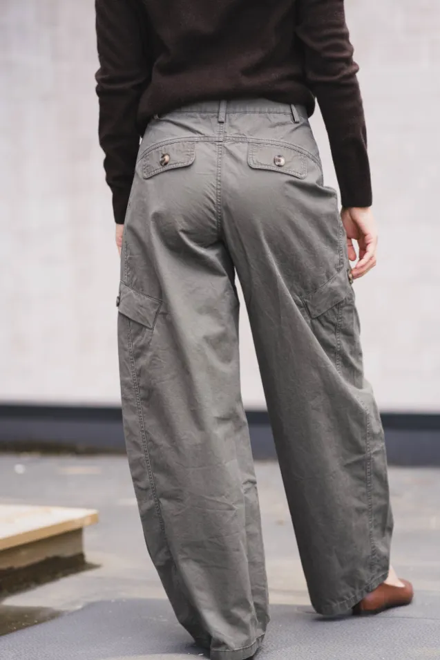 Evelyn Barrel Pant Army