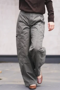 Evelyn Barrel Pant Army