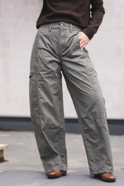 Evelyn Barrel Pant Army