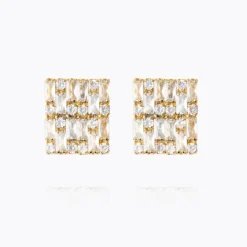 Evelyne Earrings Gold Crystal