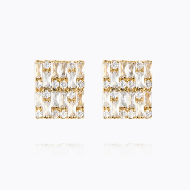 Evelyne Earrings Gold Crystal